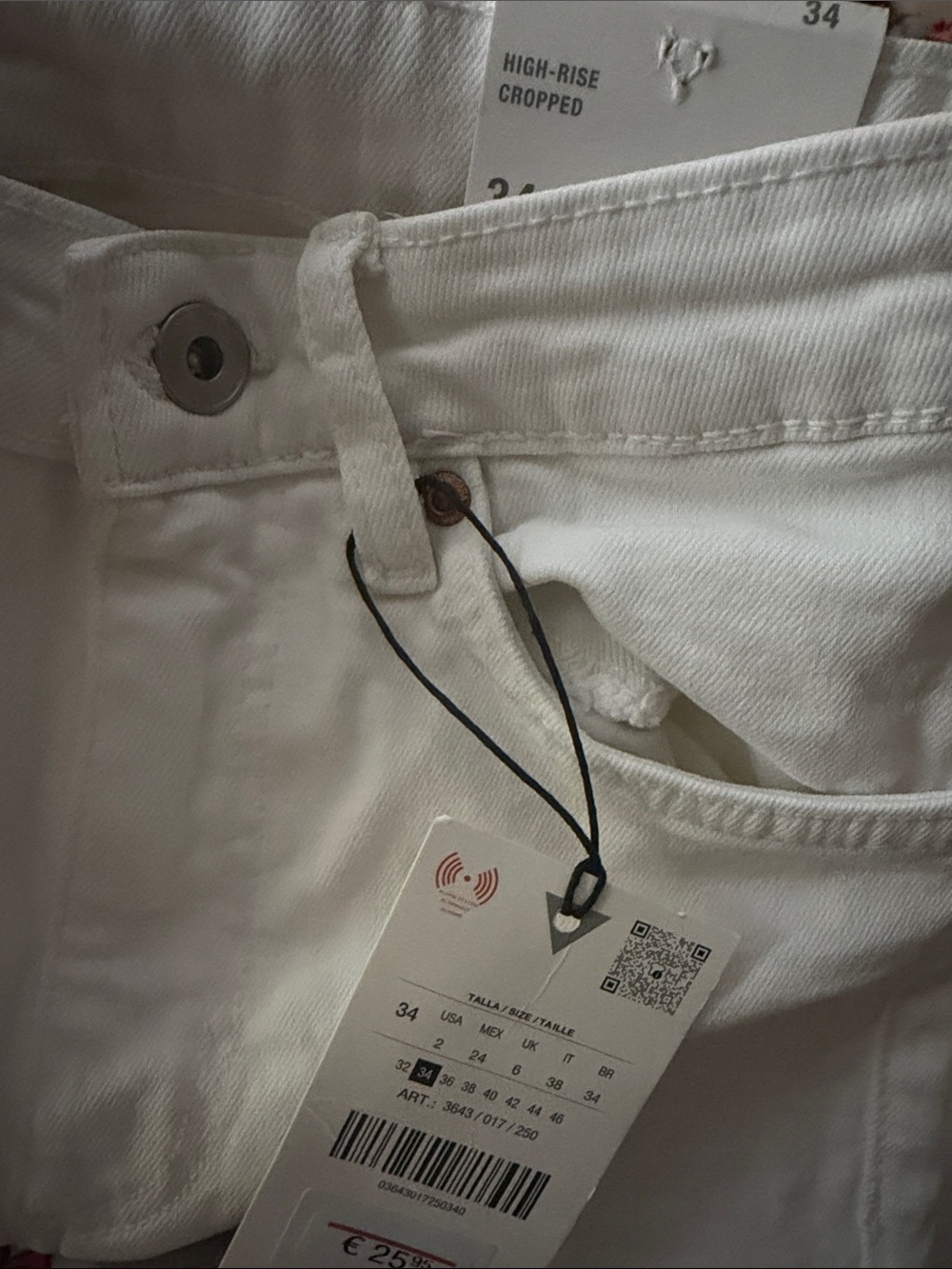 Zara White Frayed-Hem Wide-Leg Jeans - Picture 5 of 5